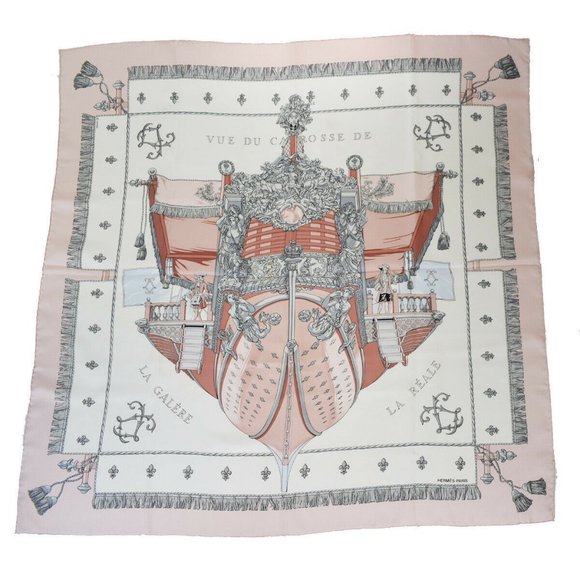 Hermes Accessories - Hermes VUE DU CAROSSE DE Silk Scarf Pink